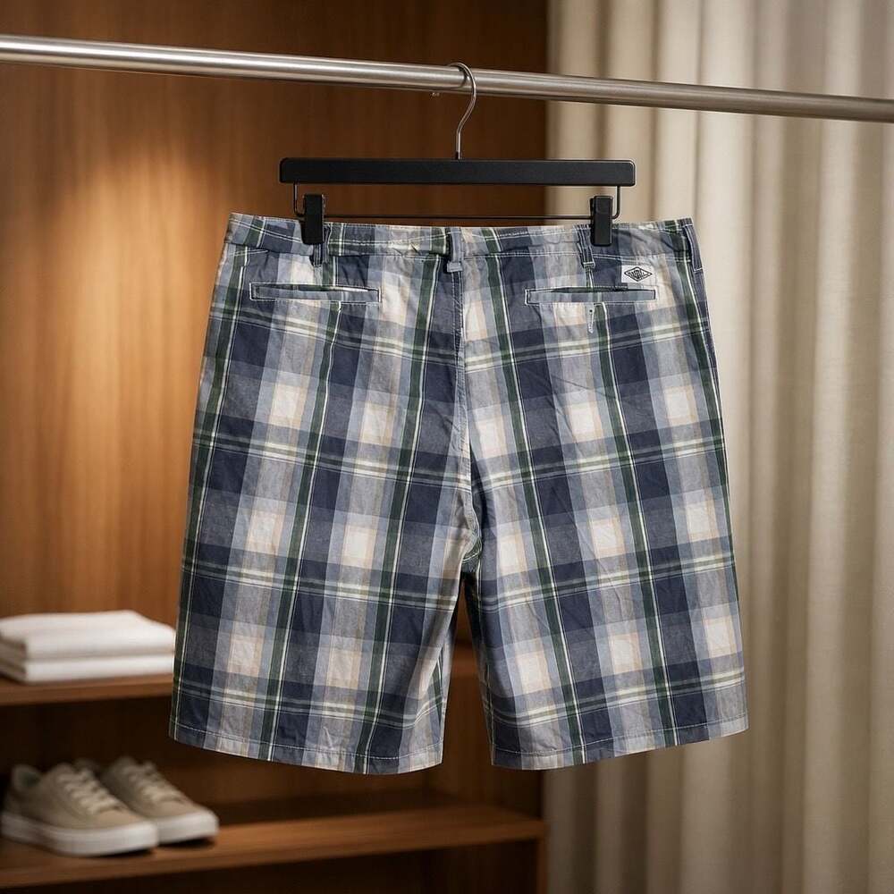 Lee Dungarees Vintage Chino Plaid Shorts Size 38 #432